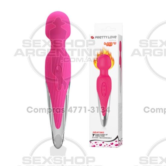 Vibrador microfono. Con 48 grados de calor en la cabeza. 7 funciones. Carga USB